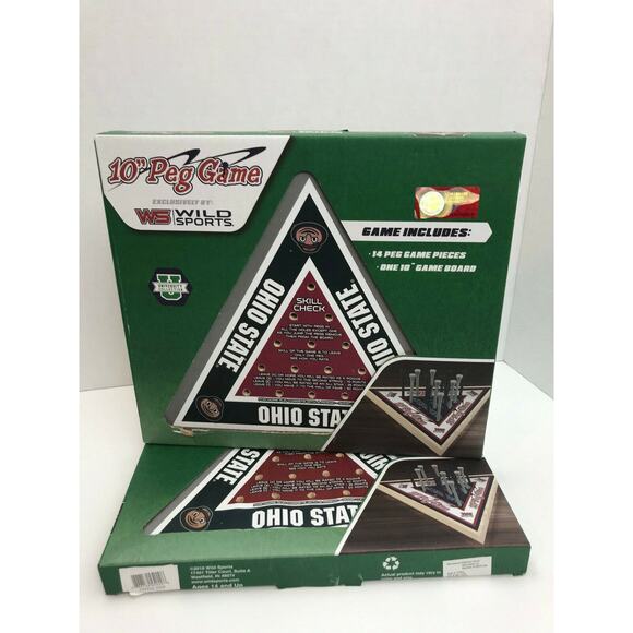 Ohio State Buckeyes Peg Board Game Wild Sports Hand Held Tic-Tac-Toe NEW - Picture 1 of 4